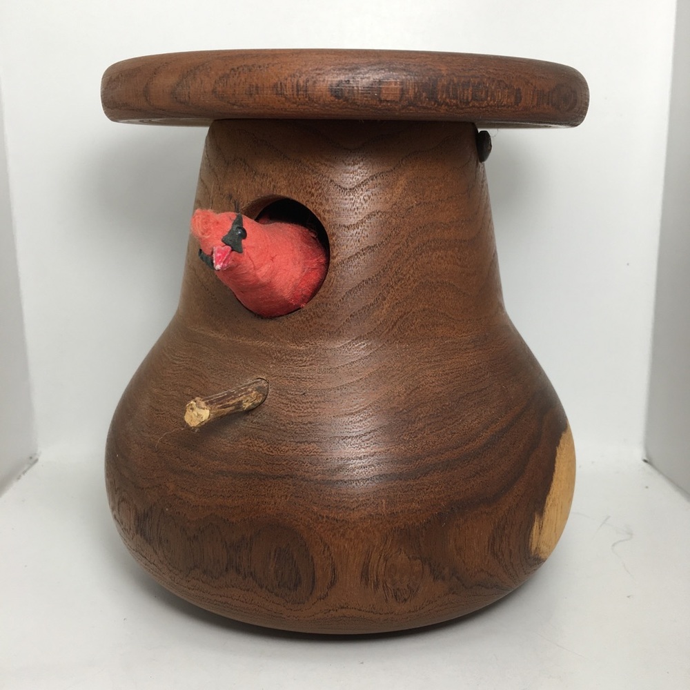 Handcrafted Mesquite Birdhouse Kenneth Hall